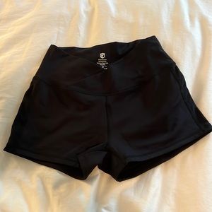 Born Primitive V-Cut waistband spandex shorts. (Black, Size M)